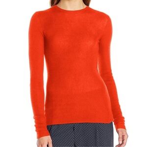 Vince 100% Cashmere Crewneck Knit Sweater - Red/Orange XS